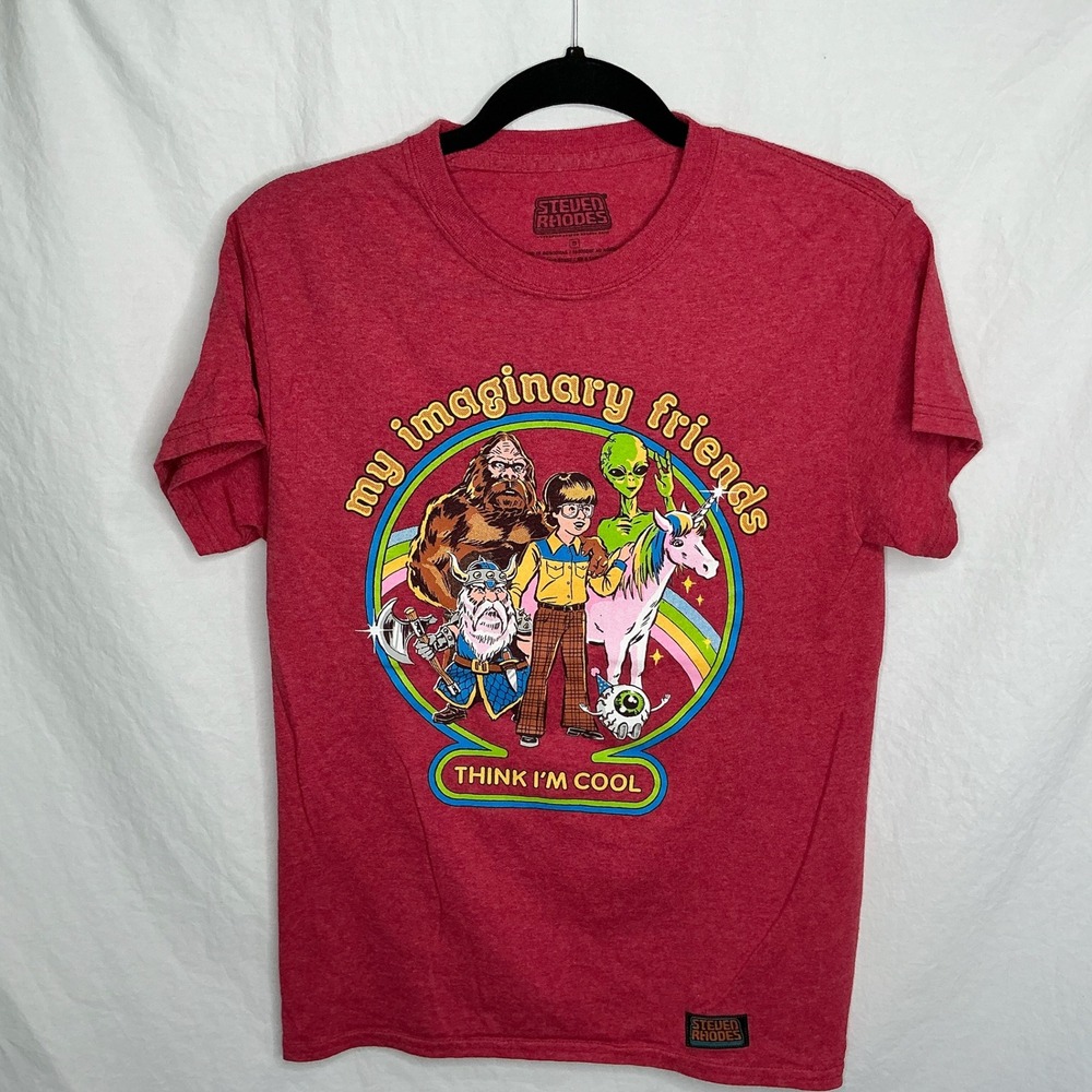 My Imaginary Friends Think I'm Cool Steven Rhodes T-Shirt Funny Nerdy D&D Shirt